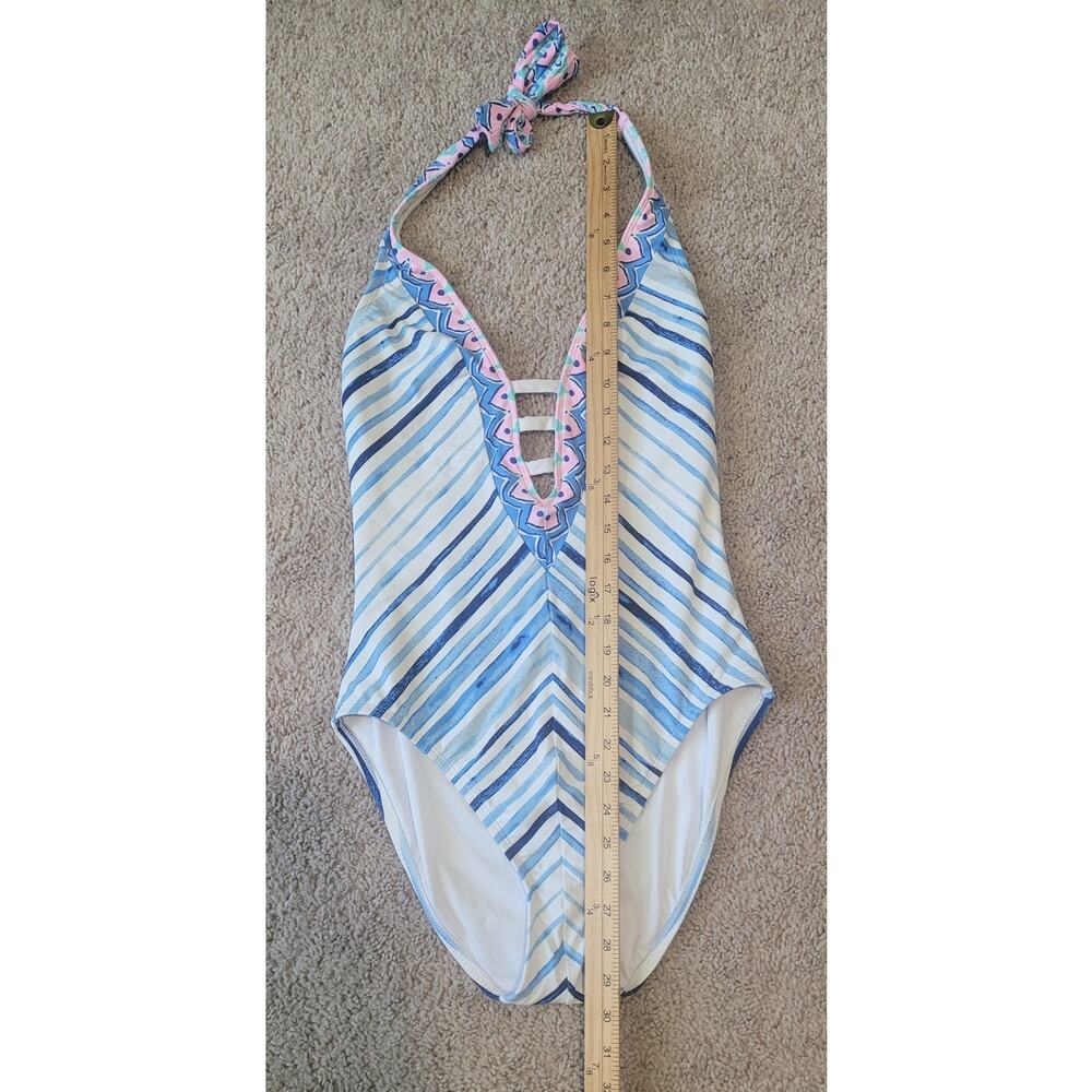Lilly Pulitzer Loraline One Piece Swimsuit 6 Seaside Vibes Stripe EUC - Picture 12 of 14